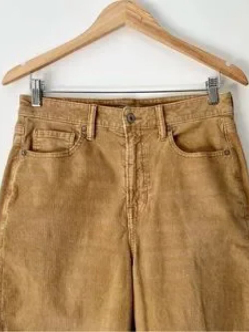 American Eagle Mom Stretch Corduroy Straight Leg High Rise Jeans Reg Size 8 - Picture 2 of 12
